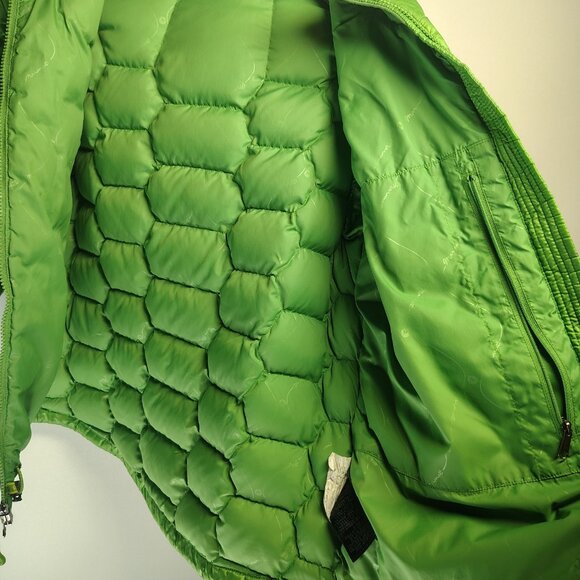 Marmot Ama Dablam Down Jacket Women's Green 800df Insulated Hood Size Medium - Picture 9 of 16